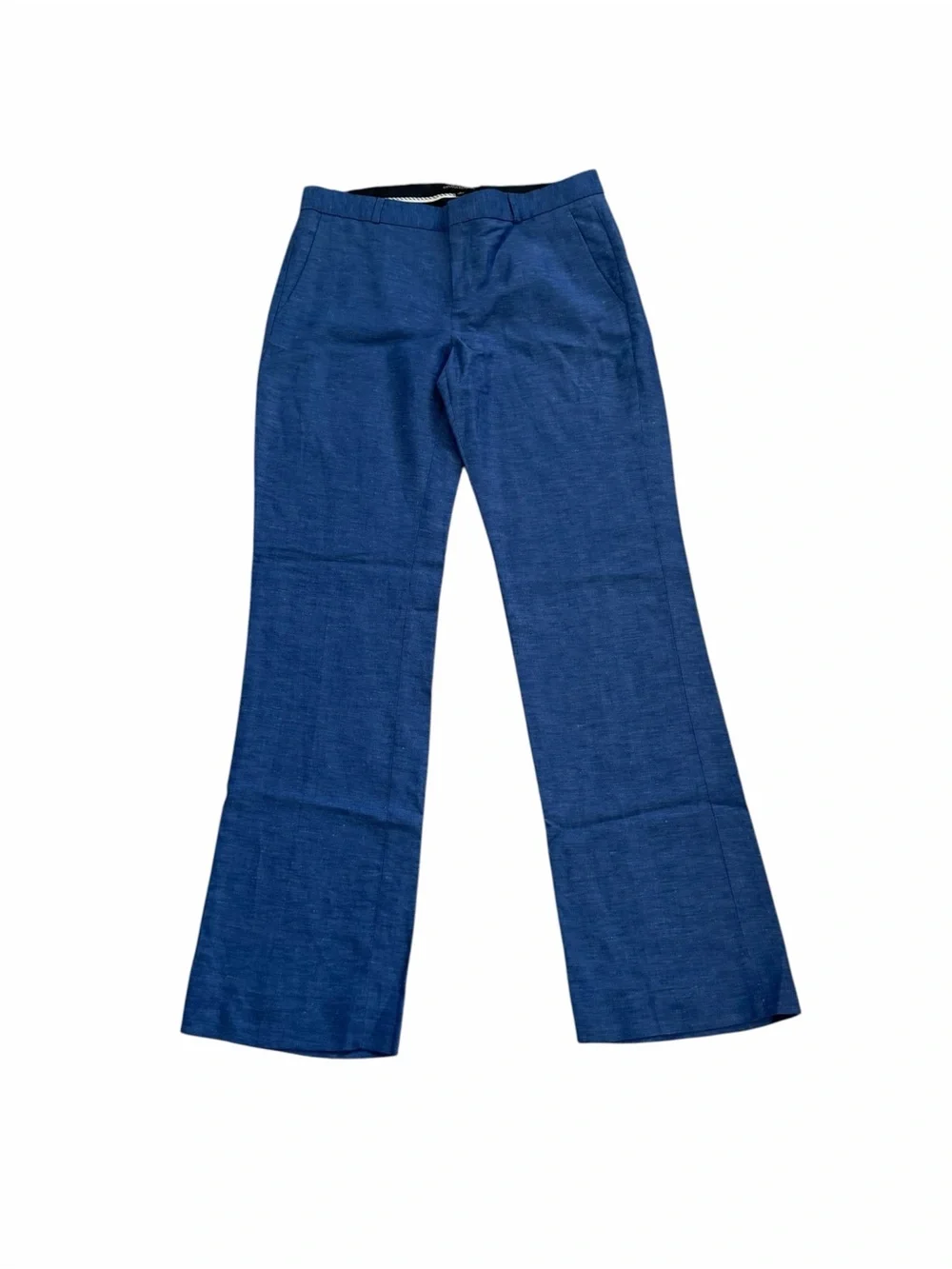 Banana Republic Logan Blue Linen Blend Tailored Trouser Pants Size 8